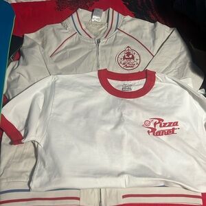 Disney pizza planet Toy Story jacket shirt bundle both size Medium